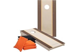 ‎WICKED WOOD GAMES Cornhole Set – 120 x 60 cm - Sackloch Spiel – Wicked Wood – offiziell ACL-lizensiertes Set of Boards – 2 x 4 Cornhole säckchen 450gr - Cornhole Spiel Outdoor