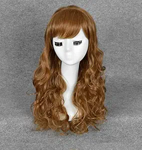 SpeedBeauty Womens Long Curly Flax Wig Party Costume Cosplay Wig
