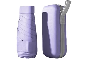 Jodsen Kompakter Regenschirm,6 Rippen Regenschirm Sturmfest Klein Taschenschirm Windfest UV Schutz Ultraleicht Regenschirm Faltbarer Reiseschirm Faltbar Robust Mini Umbrella für Sonne und Regen