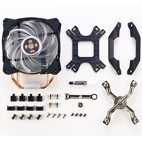 Cooler Master MasterAir MA410P RGB - Ventiladores de CPU  4 Heatpipes  1 x MasterFan AB 120 RGB Ventilador  LED RGB  MAP-T4PN-220PC-R1