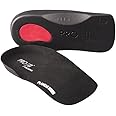 PRO 11 WELLBEING 1 Pair of Slim Fit 3/4 Orthotic Insoles with Heel Pad for Plantar Fasciitis (5/6.5 UK, Black)