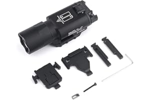 SBGJMY X300 Ultra Pistol Light 600 lúmenes Linterna de antorcha de Airsoft táctico,2 modos constantes o momentáneos para el riel de la antorcha de pistola y el riel Picatinny MIL-STD-1913 (Negro)