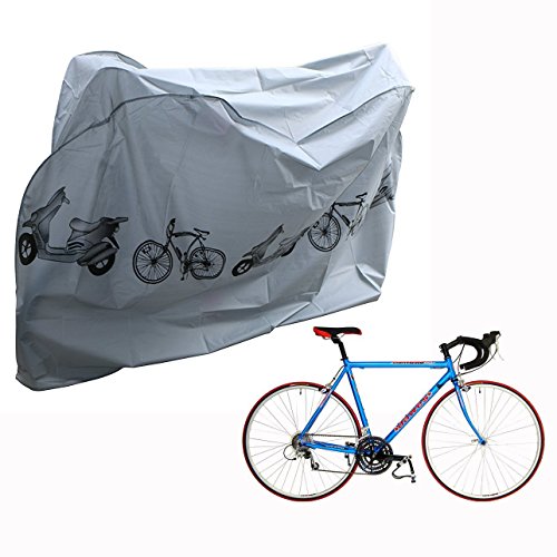 Preisvergleich Produktbild Cisixin Fahrradgarage Wasserdichter Fahrradschutzhülle 210cm x 100cm Fahrradabdeckung Schutzhülle Fahrradschutz (grey)