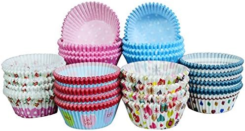 LUVCALS Mini Paper Cake Cup Chocolate Liners Baking Cupcake Cases Wrapper Muffin Cake Cases Holder