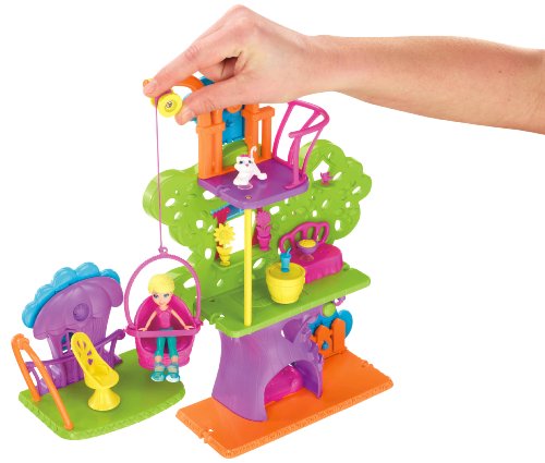 Polly Pocket X8539 Tree House Wall Party Playset with Polly Doll