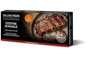 SALUMI PASINI Costine precotte a bassa temperatura | carni 100% italiane | Gusto Affumicato | 420g | Pronte in pochi minuti