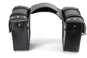 KEENSO Torba na Siodło Motocyklowe, Uniwersalne Sakwy Motocyklowe ze Skóry PU Torby na Narzędzia Siodłowe Lewy i Prawy Pokrowiec