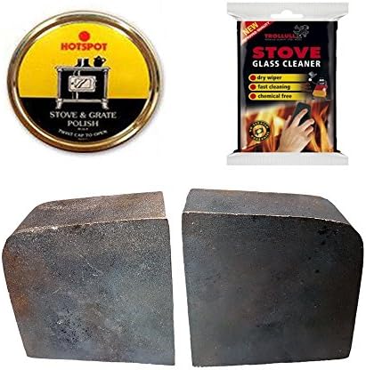 Stove Care Pack, Stove Polish, Dry Glass Cleaner & Reducers Polish, Pads and 5" Reducers