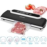 ✪[AHORRO DE ALIMENTOS Y DINERO] - Sellado instantáneo ayuda a proteger los alimentos delicados para mantenerlos frescos, anti-bacterianas, a prueba de humedad, resistente al moho, anti-oxidante, eliminando también las quemaduras por congelación, reducir el deterioro y el desperdicio de alimentos.