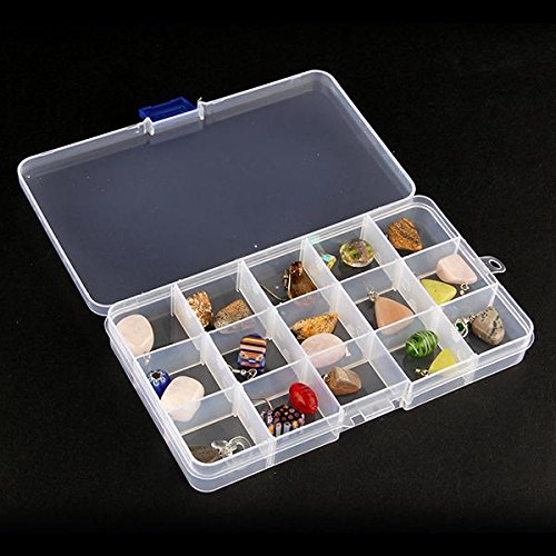 15 Fächer Plastik Aufbewahrungsbox Plastik Schmuckschatulle Schmuckkästchen HOT - 4