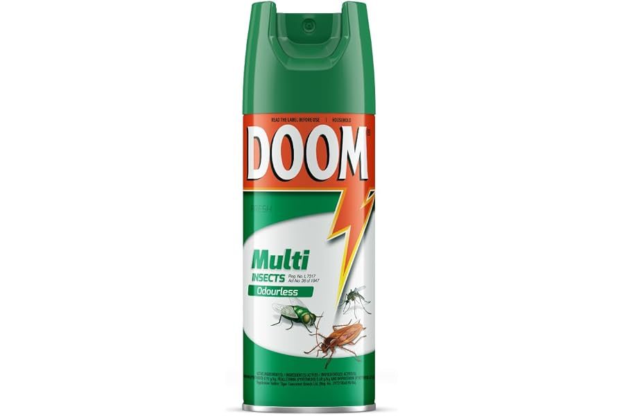 Doom Multi Insects Odourless Aerosol 300ml: Effective Multi-Pest Control; Effective Bed Bug Spray, Ant Spray, Fly Spray, Mosq