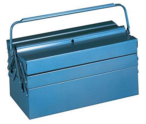 Preisvergleich Produktbild Werkzeugkasten blau 430x200x200mm Tragegriff umlegbar abschließbar