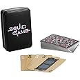 Squid Game Illustrated Playing Cards - Officially Licensed Netflix Classic Card Game in Collectible Tin, Iconic Designs and Characters, Gift for Fans | Paladone, Black