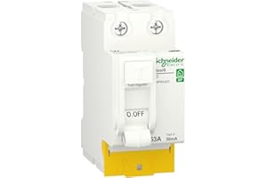 Schneider Electric - Resi9 - inter différentiel - 2P - 63A - 30mA - Type A - peignable - alim bas - R9PRA263