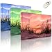 Produktbild Lightbox-Multicolor | LED Bild Leuchtbild | Gras am Strand bei Sonnenuntergang | 100x70 cm | Fully Lighted
