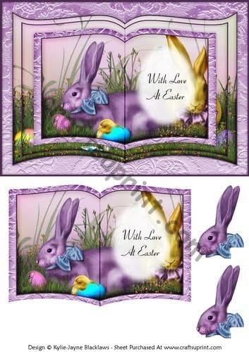 Easter Scene - With Love - Book Sheet by Kylie-Jayne Blacklaws