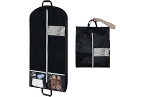 BEISHIDA 1 confezione da 125 cm porta abiti da viaggio, borsa per abiti da uomo, custodia per abiti da appendere, borsa per indumenti per riporre vestiti, tasche e maniglie per il trasporto per abiti,