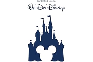 WALL DESIGNER Children Playroom Bedroom Disney Inspired Wall Sticker - We Do Disney - Castle, Mickey Mouse [XLarge] [Cobalt]