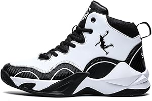 CLOFAB Chaussures de basket-ball classiques pour homme - Chaussures montantes respirantes et antidérapantes - Chaussures de sport de fitness, de course à pied, de marche