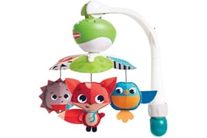 Tiny Love Take A Long Mobile, 3 in 1 Giostrina Culla Neonato Musicale Portatile, 0+ Mesi, Gioco Passeggino Neonato, 3 Attacchi Universali, 30 Minuti Musica, Collezione Meadow Days