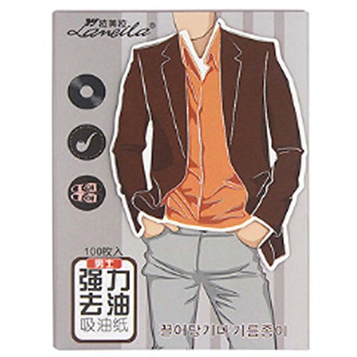 Set of 2 Cartoon Man/Woman Oil Control Paper Oil Blotting Paper