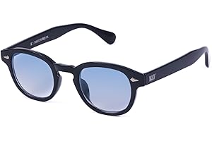 KISS DEPP ICONIC Occhiali da Sole Uomo Donna – Stile Moscot Vintage Indossati da Johnny Depp – Montatura con Borchiette Metalliche Lenti UV400 – Eleganza Versatile per Look Casual e Sofisticati