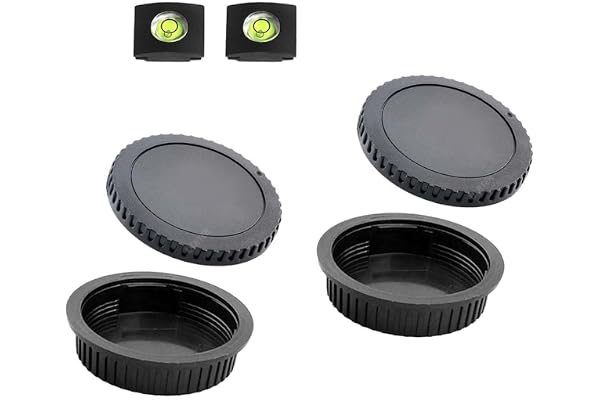 Frontkåpa och bakre linsskydd för Canon EOS EF/EF-S-objektiv för 5D Mark IV/III/II, 6D Mark II/I, EOS 90D / 80D 77D 70D, 7D Mark II, 1D X Mark II, Rebel T7 T6 T7i T6i SL3 SL2 T6S