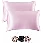 Coolbeds Satin Silk pillow covers for hair and skin-With Satin Scrunchies for women Stylish |Satin pillow covers for…