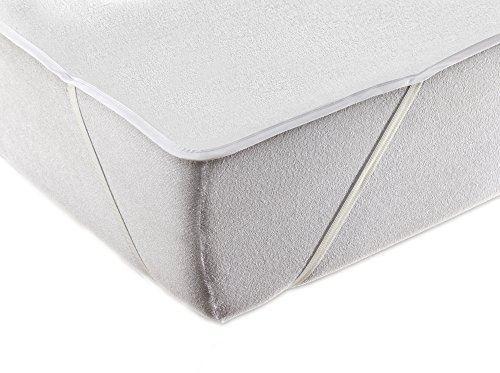 VELFONT – Matratzenschoner Aloe Vera, wasserdicht und atmungsaktiv und mit 4 Gummibändern – verfügbar in verschiedenen Größen – 180×190/200cm - 4