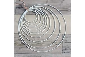 FARBENSPIEL SCHMUCKZUBEHÖR Farbenspiel Jewellery Accessories Wire Rings White Coated for Dream Catcher / Mobile Available in 10 Sizes