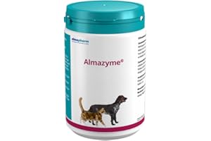 almapharm Almazyme Pulver | 500 g | Ergänzungsfuttermittel für Hunde und Katzen | Vitalstoffe die zum optimalen Nahrungsaufschluss für Hunde und Katzen beitragen können