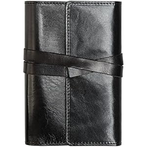 Echtes Leder Agenda - Vintage - 12x17-15x21-17x24 schwarz