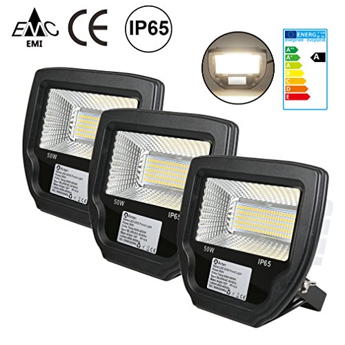 Anten® 3 x LED Fluter Strahler Flutlicht 50W 4000-4500LM naturweiß IP65 Wasserdichte