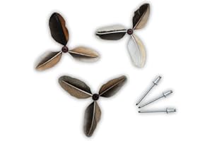 IMAGO ERSATZFEDERN BZW. Schwanzfedern für Windspiel Propeller Flattermöwen Flattervögel Möwen (2, Braun)