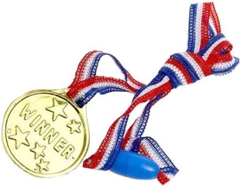 6 X Gold Winners Medal Sports Day - Party Loot Bag Fillers