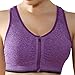 Produktbild POIUDE Yoga Unterwäsche Damen Starker Halt Sport BH - Vorne Reißverschluss,Stoßfester Reißverschluss Sport Weste(Lila, XL)