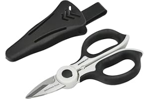 WOLFPACK LINEA PROFESIONAL Tijeras Electricista 155 mm. Mango TPR Plus No tension. Hojas Acero Inoxidable, Ergonomicas, Tijeras Cortar Cable, Pelacables