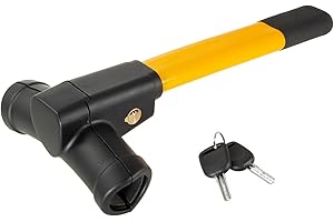 luwiscook Universal Car Steering Wheel Lock – Retractable Anti-Theft T-Bar Car Steering Wheel Lock for Cars, Vans, Caravans & Trailers, High Security with 2 Keys