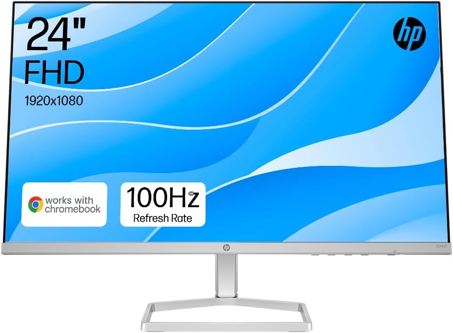 HP Series 5 23.8" FHD Height Adjust Monitor (524sh) | 100Hz Refresh Rate |1500:1 Contrast Ratio | 99 percent sRGB Spectrum | 300 Nits Brightness | HDMI, VGA Ports | Ergonomically Adjustable