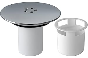 CHLIEX Shower Drain Cover Replacement, Chrome Shower Trap Cover, Cover for Shower Drain Outlet, Shower Plughole Cover 90mm / 115mm, Removable Top Fitting Cap Parts Fast Flow