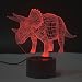 Produktbild 3D Optische Täuschung Nachtlicht Touch LED Tisch Schreibtischlampe 7 Farbwechsel USB Ladegerät Powered Touch Schalter Schreibtisch Nachtlicht für Kinder Freunde Geschenk(Dinosaurs 2)