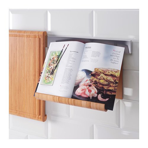 IKEA Tablet-Halter „RIMFORSA“ Ständer aus massivem Bambus ideal als ipad-Halter oder für Koch-Bücher – BxTxH 26x16x17 cm – Massivholz - 4