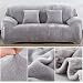 Produktbild Capalta Blume Sofa-Überzug aus dickem SAMT, für 3-Sitzer Sofa Überwürfe Sofabezug Stretch Samt Sofahusse 190-230cm(75''-90'') + 2 Kissenbezug in 40 cm