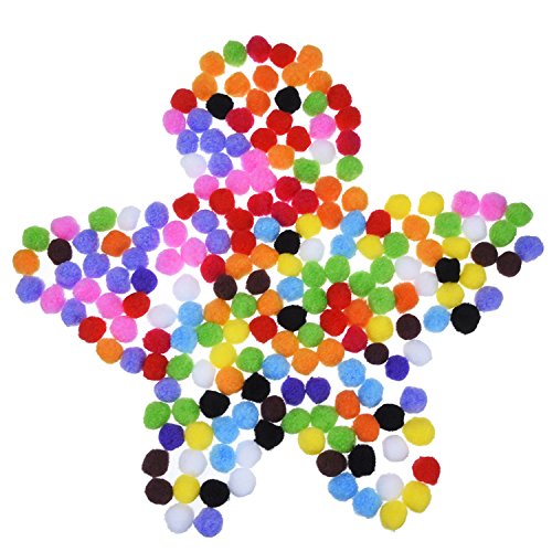 Outus Pompons für Handwerkmachen und Hobbybedarf, 8 mm, 1000 Stück, Mehrfarbig - 6