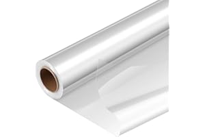 FENGLIN-JOY Rouleau de Cellophane Transparent, 80CMx 30M Papier Transparent Emballage 2.5Mil Papier Cadeau Rouleau Papier pour fleurs Bouquet Panier Cadeau Arts Craft