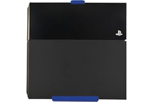 FOSSI3D Supporto da parete per console Sony Ps4 Supporto per Playstation 4, incluso materiale di montaggio in 7 colori diversi (Blu)