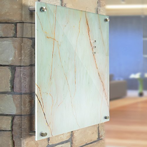 Design Magnettafel | Glas Memoboard mit Marmor Motiv | Sicherheitsglas | beschreibbar | inklusive 3 Magnete | verschiedene Größen (40×60 cm) - 6