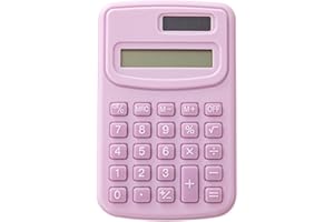 CSENASON Mini Calculators Pink,Pink Pocket Calculator Small 8-Digit Solar Battery Office Simple Calculator,Basic Standard Calculators,Calculators for Home Office School
