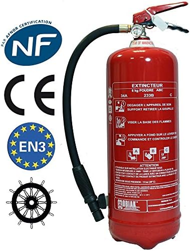 Fire Extinguisher 6 kg ABC + ABC Class Fire Sign