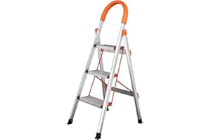 TREPPE Escalera Aluminio Plegable Tijera 3 Peldaños Domestica